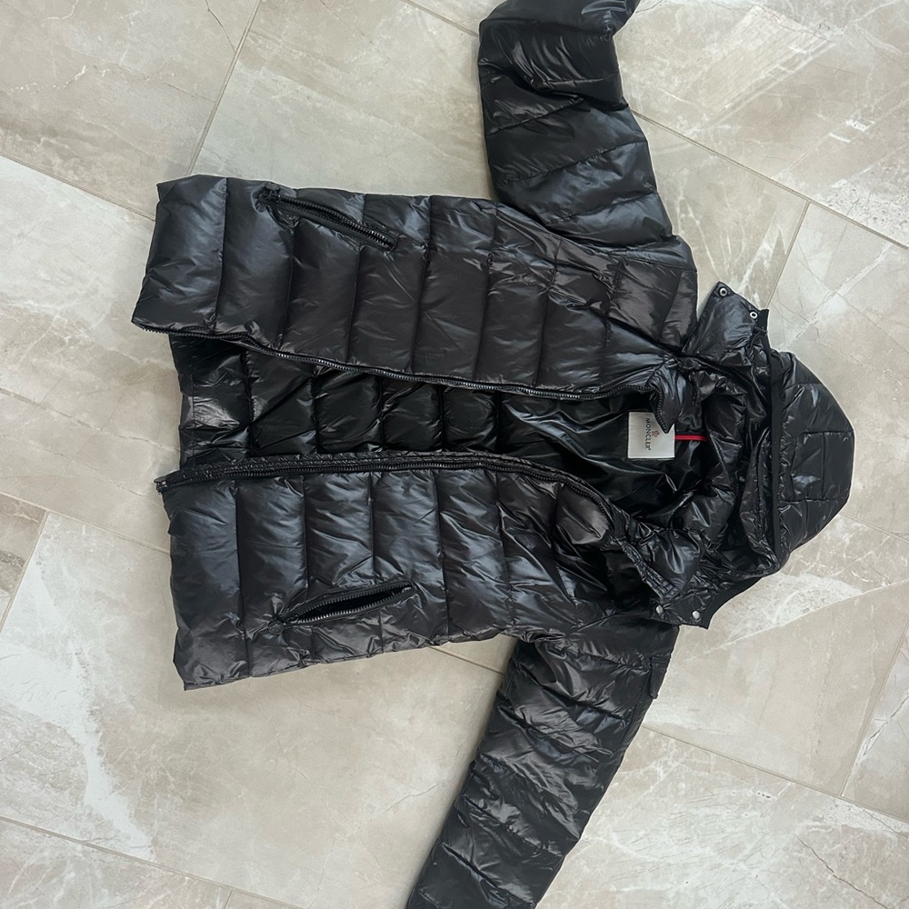 Moncler Black Jacket with Comic Detail